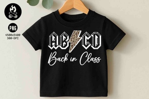 ABCD Back in Class PNG Rock Style: A Bold Design Asset for Edgy Branding