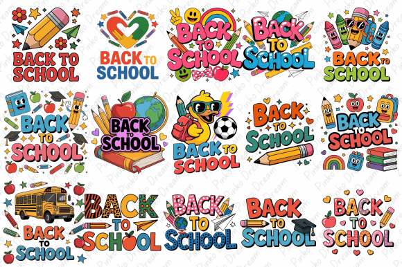 Back to School PNG Sublimation Bundles