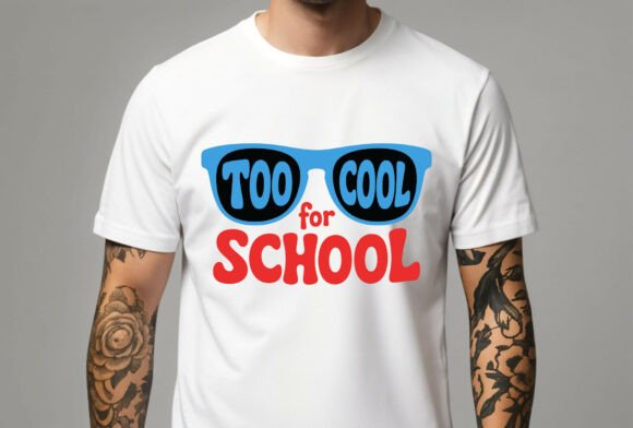 Cool School with Sunglasses: The Ultimate Retro Graphic for Back-to-School Creativity