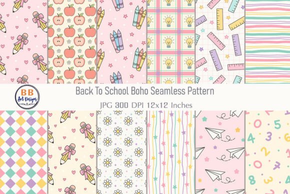 Elevating Seasonal Branding with the Back to School Paper Pattern Background