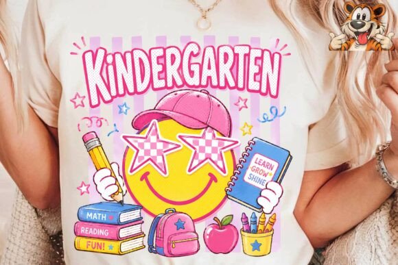 Kindergarten Smiley Back to School PNG
