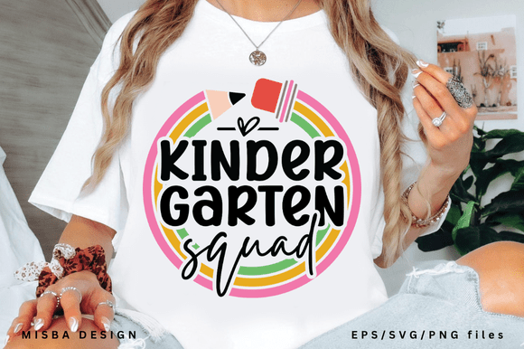 Kindergarten Squad Svg Png, Gift for Tea