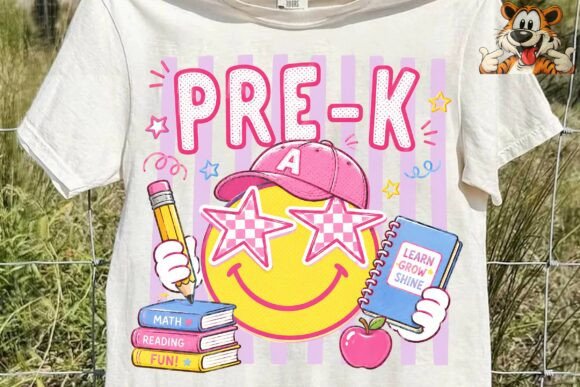 Pre-K Smiley Face Back to School PNG
