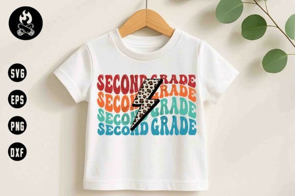 Retro Second Grade Lightning SVG