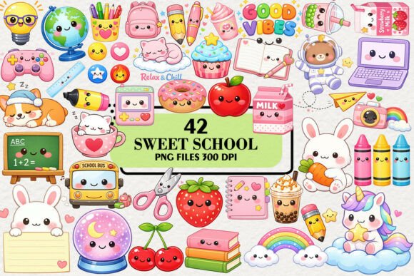 Transforming Education and Design with Kawaii Sweet School Aesthetic Assets